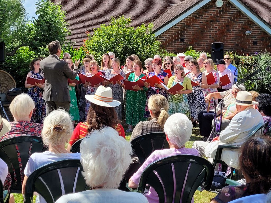 London Concert Chorus singing at the Music in the garden event